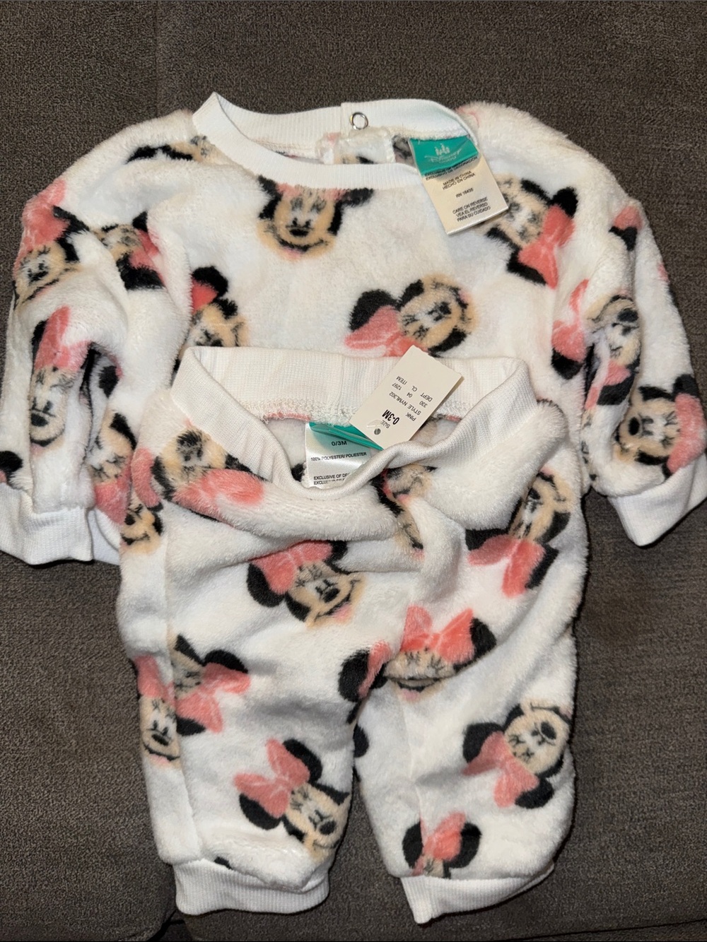 Disney Baby Minnie Mouse Sweatshirt - Soft Set Girls 0-3M